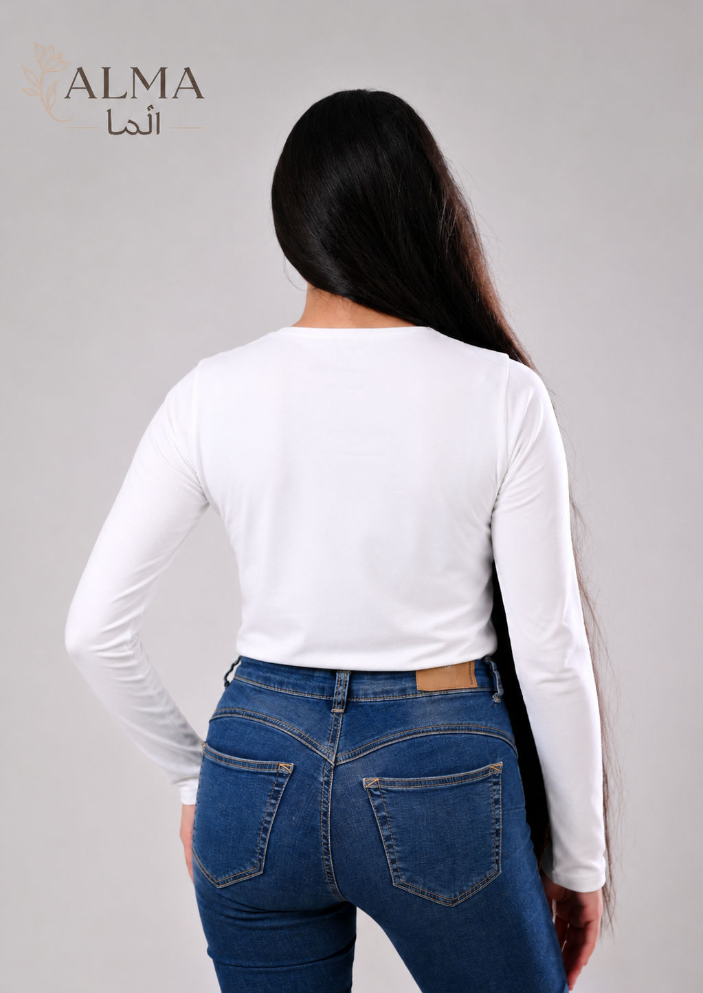 Basic Top Double Layer Full Sleeve - WHITE