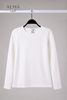 Basic Top Double Layer Full Sleeve - WHITE