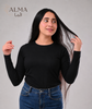Basic Top Double Layer Full Sleeve - BLACK