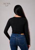 Basic Top Double Layer Full Sleeve - BLACK