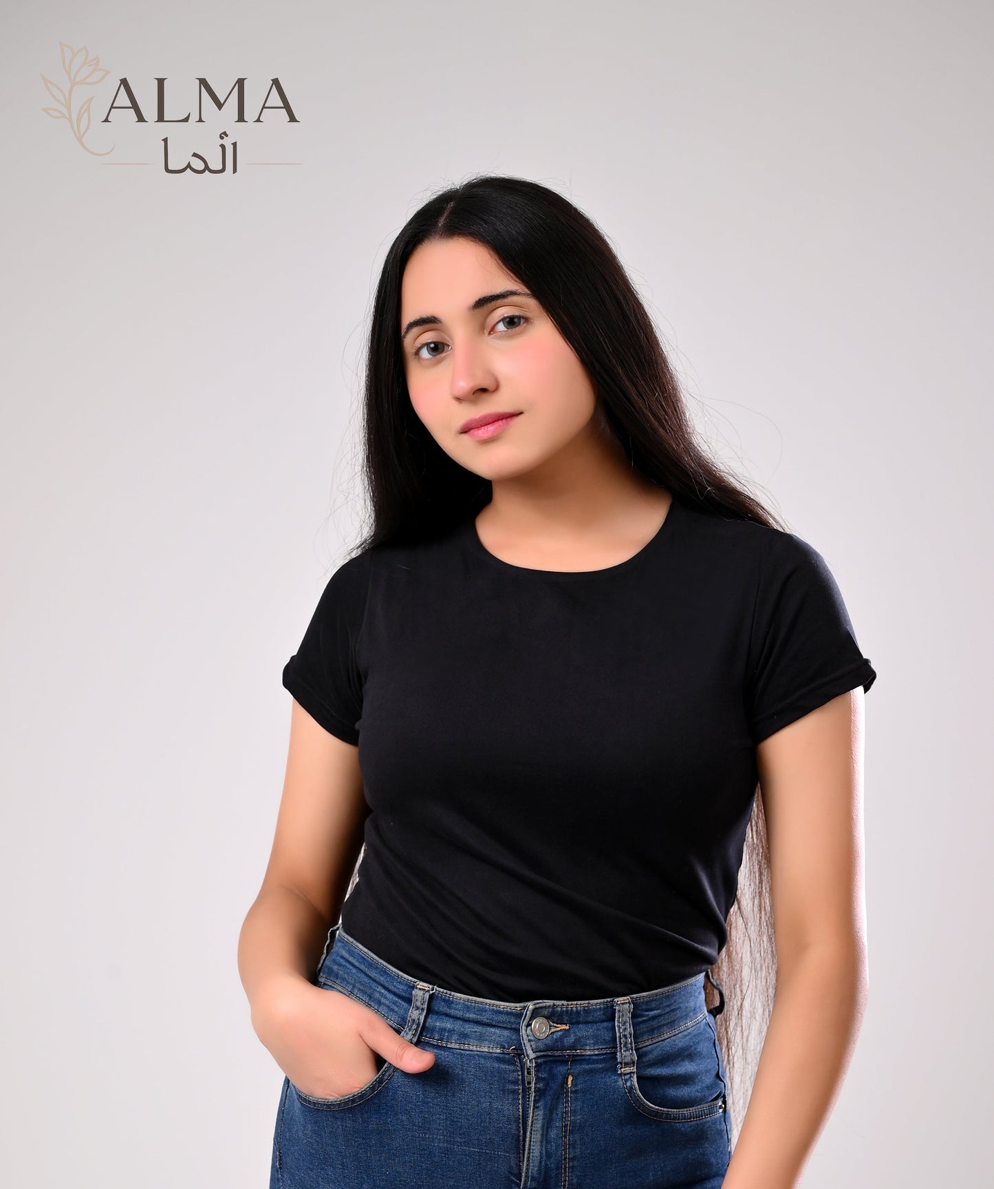 Basic Top Double Layer Short Sleeve - BLACK