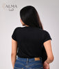 Basic Top Double Layer Short Sleeve - BLACK