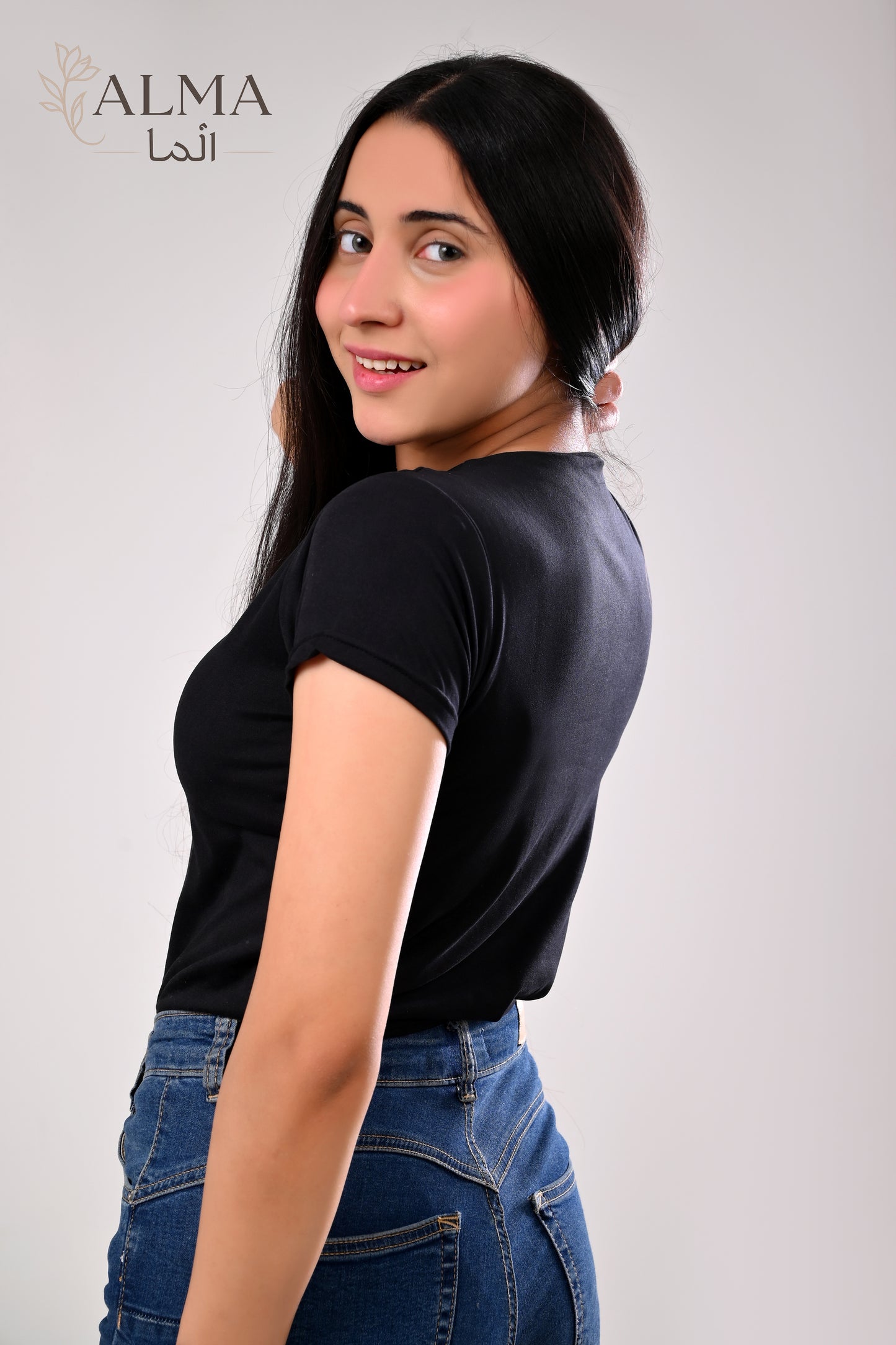 Basic Top Double Layer Short Sleeve - BLACK