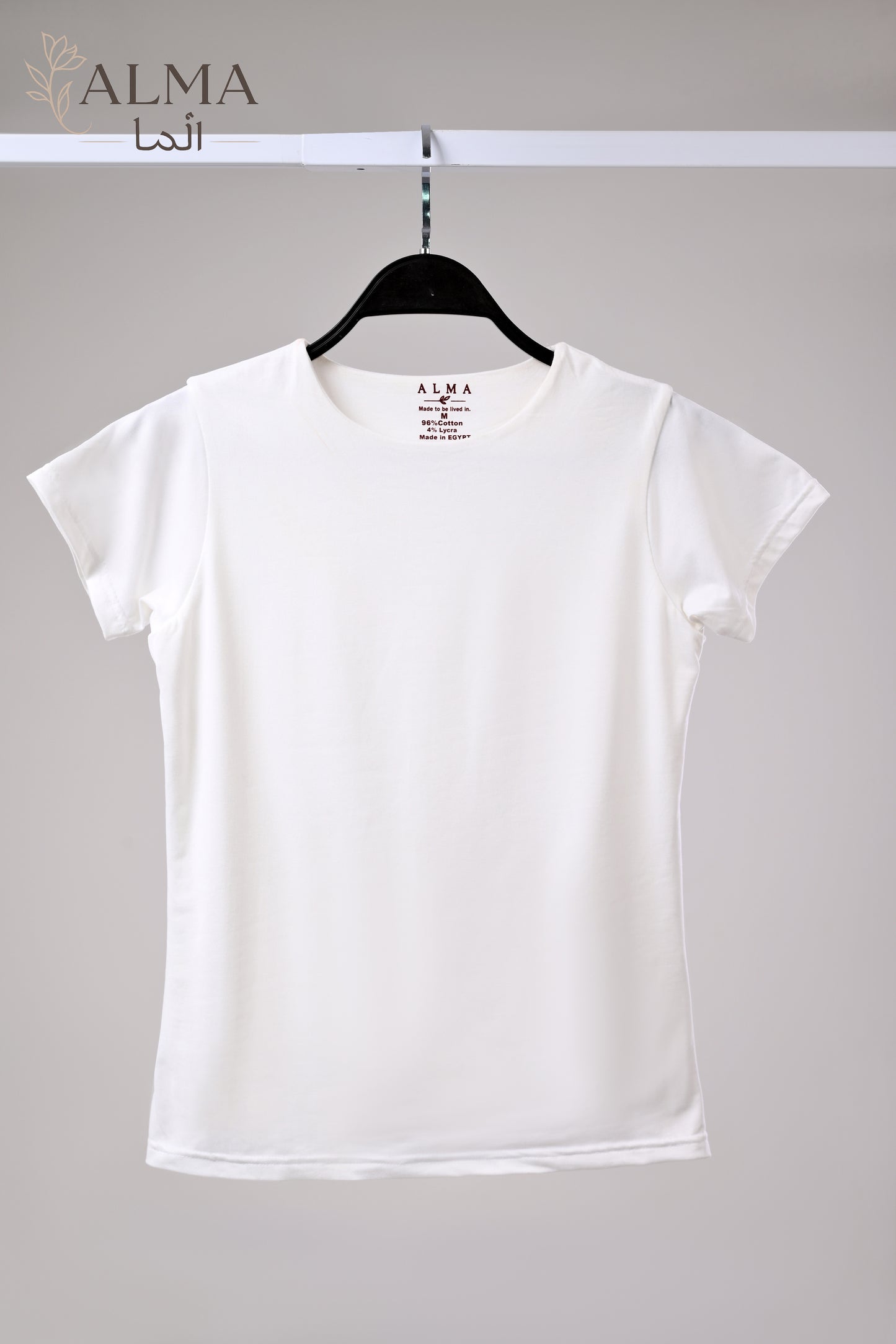 Basic Top Double Layer Short Sleeve - WHITE