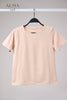 Basic Top Double Layer Short Sleeve - BEIGE